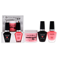 Cuccio Colour Match Makers Plus Dip - Once In A Lifetime For Women - 3 Pc 30ml/1.6oz Pro Powder Polish Dip System 0.44oz Veneer Soak Off Gel 0.43oz Colour Nail Polish 30ml/1.6oz