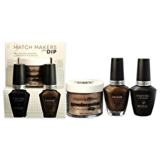 Cuccio Colour Match Makers Plus Dip - Nature Nature For Women - 3 Pc 30ml/1.6oz Pro Powder Polish Dip System 0.44oz Veneer Soak Off Gel 0.43oz Colour Nail Polish 30ml/1.6oz