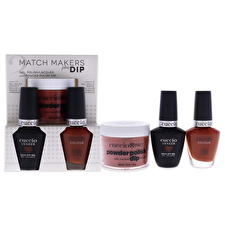 Cuccio Colour Match Makers Plus Dip - Natural State For Women - 3 Pc 30ml/1.6oz Pro Powder Polish Dip System 0.44oz Veneer Soak Off Gel 0.43oz Colour Nail Polish 30ml/1.6oz
