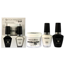 Cuccio Colour Match Makers Plus Dip - Flirt For Women - 3 Pc 30ml/1.6oz Pro Powder Polish Dip System 0.44oz Veneer Soak Off Gel 0.43oz Colour Nail Polish 30ml/1.6oz