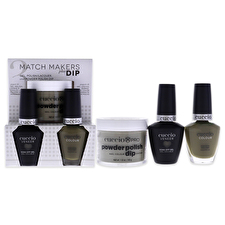 Cuccio Colour Match Makers Plus Dip - Purr-fect For Women - 3 Pc 30ml/1.6oz Pro Powder Polish Dip System 0.44oz Veneer Soak Off Gel 0.43oz Colour Nail Polish 30ml/1.6oz