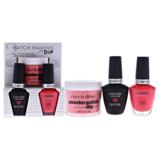 Cuccio Colour Match Makers Plus Dip - Paradise Found For Women - 3 Pc 30ml/1.6oz Pro Powder Polish Dip System 0.44oz Veneer Soak Off Gel 0.43oz Colour Nail Polish 30ml/1.6oz