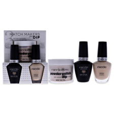 Cuccio Colour Match Makers Plus Dip - Skin To Skin For Women - 3 Pc 30ml/1.6oz Pro Powder Polish Dip System 0.44oz Veneer Soak Off Gel 0.43oz Colour Nail Polish 30ml/1.6oz