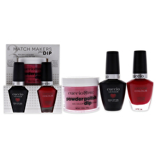 Cuccio Colour Match Makers Plus Dip - Costa Rican Sunset For Women - 3 Pc 30ml/1.6oz Pro Powder Polish Dip System 0.44oz Veneer Soak Off Gel 0.43oz Colour Nail Polish 30ml/1.6oz