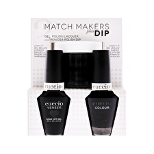 Cuccio Colour Match Makers Plus Dip - 2 Am In Hollywood For Women - 3 Pc 30ml/1.6oz Pro Powder Polish Dip System 0.44oz Veneer Soak Off Gel 0.43oz Colour Nail Polish 30ml/1.6oz