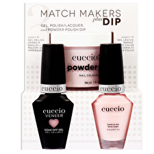 Cuccio Colour Match Makers Plus Dip - On Sail For Women - 3 Pc 30ml/1.6oz Pro Powder Polish Dip System 0.44oz Veneer Soak Off Gel 0.43oz Colour Nail Polish 30ml/1.6oz