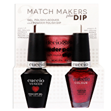 Cuccio Colour Match Makers Plus Dip - Chakra For Women - 3 Pc 30ml/1.6oz Pro Powder Polish Dip System 0.44oz Veneer Soak Off Gel 0.43oz Colour Nail Polish 30ml/1.6oz