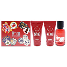 Dsquared2 Red Wood For Women - 3 Pc Gift Set 30ml/1.7oz Eau De Toilette Spray 30ml/1.7oz Body Lotion 30ml/1.7oz Bath And Shower Gel 30ml/1.7oz