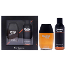 Guy Laroche Drakkar Intense For Men - 2 Pc Gift Set 90ml/3.4oz Eau De Parfum Spray 180ml/6.7oz Body Spray Deodorant 90ml/3.4oz