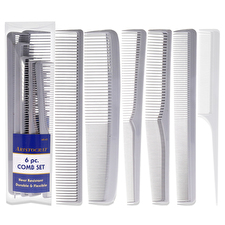 Aristocrat Heat Resistant Durable And Flexible Combs Set For Unisex 6pc