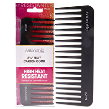 SalonChic Fluff Carbon Comb High Heat Resistant 6.25 By Salonchic For Unisex 1pc