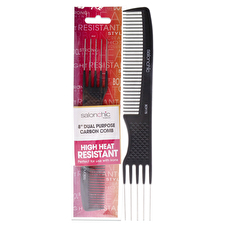 SalonChic Dual Purpose Carbon Comb High Heat Resistant 8 By Salonchic For Unisex 1pc