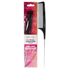 SalonChic Pin Tail Carbon Comb High Heat Resistant 9.25 - Fine Teeth By Salonchic For Unisex 1pc