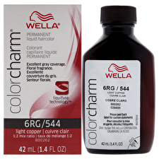 Wella Color Charm Permanent Liquid Hair Color - 544 6rg Light Copper For Unisex 30ml/1.42oz
