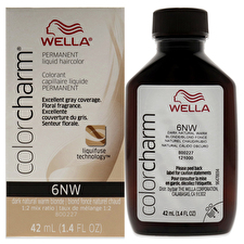 Wella Color Charm Permanent Liquid Hair Color - 6nw Dark Natural Warm Blonde For Unisex 30ml/1.42oz