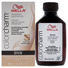Wella Color Charm Permanent Liquid Hair Color - 8nw Light Natural Warm Blonde For Unisex 30ml/1.42oz