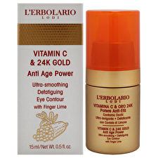 LErbolario Vitamin C And 24k Gold Ultra Smoothing Defatiguing Eye Contour By Lerbolario For Women 0.5oz