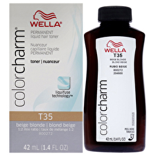 Wella Color Charm Permanent Liquid Toner -t35 Beige Blonde For Women 30ml/1.4oz