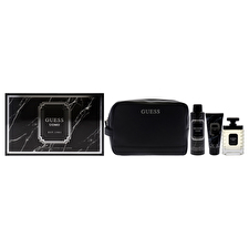 Guess Guess Uomo For Men - 4 Pc Gift Set 90ml/3.4oz Eau De Toilette Spray 180ml/6oz Deodorizing Body Spray 90ml/3.4oz Shower Gel Pouch 90ml/3.4oz