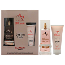 Lomani Ab Spirit Millionaire Le Parfum Gold Icon For Women - 2 Pc Gift Set 90ml/3.3oz Eau De Parfum Spray 90ml/3.3oz Body Lotion 90ml/3.3oz