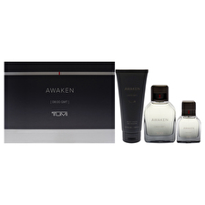 Tumi Awaken For Men - 3 Pc Gift Set 90ml/3.4oz Eau De Parfum Spray 30ml/1oz Eau De Parfum Spray 180ml/6.7oz Body Wash 90ml/3.4oz