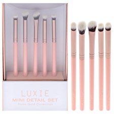 Luxie Rose Gold Mini Detail Brush Set For Women 5pc