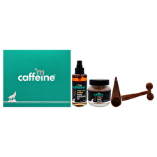 mCaffeine Coffee De-stress Gift Kit By Mcaffeine For Unisex - 4 Pc 90ml/3.38oz Naked And Raw Coffee Body Polishing Oi 90ml/3.5oz Naked And Raw Coffee Body Scrub - Coconut Brew Scoop Wooden Massager 90ml/3.38oz