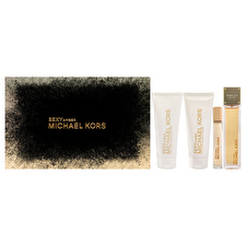 Michael Kors Sexy Amber For Women - 4 Pc Gift Set 90ml/3.4oz Eau De Parfum Spray 0.17oz Eau De Parfum Splash (mini) 90ml/3.4oz Body Lotion 90ml/3.4oz Shower Gel 90ml/3.4oz