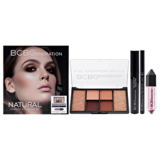 BCBGeneration Cosmetics Natural Complete Eye And Lip Set By Bcbgeneration Cosmetics For Women - 4 Pc 0.38oz Eye Shadow Palette 0.04oz Felt Tip Eyeliner 0.27oz Volumizing Mascara 0.20oz Hyaluronic Acid Infused Lip Oil 0.38oz