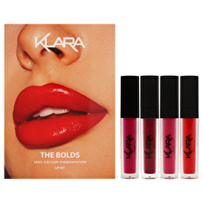 Klara The Bolds Lip Kit For Women - 4 Pc 0.27oz Kiss Proof Liquid Matte Lipstick - 16 Sexy Marsala 0.27oz Kiss Proof Liquid Matte Lipstick- 8 Fuschia Pop 0.27oz Kiss Proof Liquid Matte Lipstick - 10 Magenta 0.27oz Kiss Proof Liquid Matte Lipstick- 5 Flaming Red 0.27oz