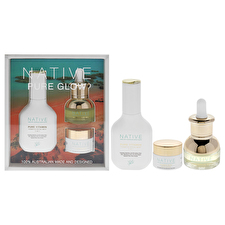 Klara Native Pure Glow Kit For Women - 3 Pc 1.35 Pure Vitamin Toner And Facial Mist 0.5oz Vitamin Rich Moisturizer 0.5oz Luminous Oil Pure Glow 0.5oz
