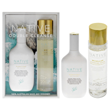 Klara Native Double Cleanse Kit For Women - 2 Pc 120ml/4.05oz Purifying Gel Cleanser 180ml/6.76oz Native Micellar Water 120ml/4.05oz