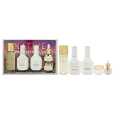 Klara Native 5 Step Essentials Kit For Women - 5 Pc 90ml/3.4oz Micellar Cleansing Water All In One 30ml/1.4oz Pure Vitamin Toner And Facial Mist 30ml/1.4oz Purifying Gel Cleanser 0.5oz Gold Serum Pure Vitamin Brightening 0.5oz Vitamin-rich Moisturizer 90ml/3.4oz