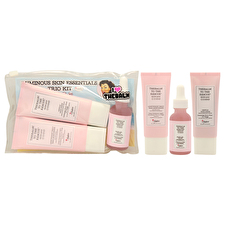 the Balm Luminous Skin Essentials Trio Kit By The Balm For Women - 3 Pc 30ml/1oz Lightweight Daily Face Moisturizer 30ml/1oz Gentle Face Scrub 30ml/1oz Face Oil 30ml/1oz