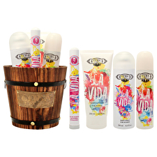 Cuba Cuba La Vida For Women - 4 Pc Gift Set 90ml/3.3oz Eau De Parfum Spray 30ml/1.17oz Eau De Parfum Spray 180ml/6.6oz Body Spray 180ml/6.6oz Body Lotion 90ml/3.3oz