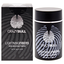Crazy Bull Hair Lightning Hair Building Fibers - 1 Black For Men 0.78oz