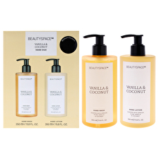 BeautySpace Beauty Space Hand Duo - Vanilla And Coconut By Beautyspace For Unisex - 2 Pc 325ml/11.8oz Hand Lotion 325ml/11.8oz Hand Wash 325ml/11.8oz