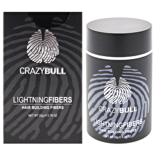 Crazy Bull Hair Lightning Hair Building Fibers - 4 Medium Brown For Men 0.78oz