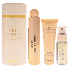 Perry Ellis 360 Collection Deluxe For Women - 3 Pc Gift Set 90ml/3.4oz Eau De Parfum Spray 0.25oz Eau De Parfum Spray (mini) 90ml/3oz Shower Gel 90ml/3.4oz