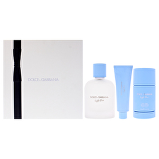 Dolce and Gabbana Light Blue By Dolce And Gabbana For Men - 3 Pc Gift Set 90ml/3.38oz Eau De Toilette Spray 30ml/1.69oz Shower Gel 60ml/2.6oz Deodorant Stick 90ml/3.38oz