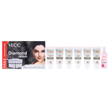 VLCC Diamond Facial Kit By Vlcc For Women - 7 Pc 30ml/1.76oz Comfrey Cleanser Cum Toner 30ml/1.76oz Diamond Scrub 30ml/1.76oz Diamond Detox Lotion 30ml/1.76oz Diamond Massage Gel 30ml/1.76oz Diamond Wash Off Mask 30ml/1.76oz Oil Free Moisturising Gel 90ml/3.5oz Rose Water Toner 30ml/1.76oz