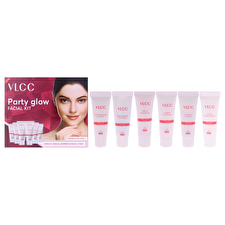 VLCC Party Glow Facial Kit By Vlcc For Women - 6 Pc 0.35oz Comfrey Cleanser Cum Toner 0.35oz Indian Berberry Face Scrub 0.35oz Saffron Massage Gel 0.35oz Snigdha Face Cream 0.35oz Insta Glow Face Pack 0.35oz Oil Free Moisturising Gel 0.35oz