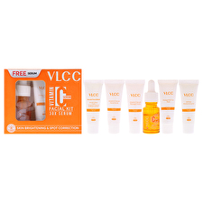 VLCC Vitamin C Facial Kit By Vlcc For Women - 6 Pc 0.33oz Serum Face Wash - Meyer Lemon 0.35oz Vitamin C Serum Facial Scrub 0.35oz Vitamin C Serum Massage Cream 0.27oz Vitamin C Serum 0.35oz Orange Anti Tan Pack 0.35oz Oil Free Moisturising Gel 0.33oz