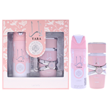 Lattafa Yara For Women - 2 Pc Gift Set 90ml/3.4oz Eau De Parfum Spray 180ml/6.7oz Deodorant Spray 90ml/3.4oz