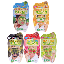 7th Heaven Peel Off Face Masks Set For Women - 5 Pc 0.3oz Green Tea Peel-off Mask 0.3oz Manuka Honey Peel-off Mask 0.3oz Passion Peel-off Mask 0.3oz Tea Tree Peel-off Mask 0.3oz Black Seaweed Peel-off Mask 0.3oz
