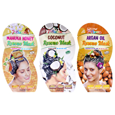 7th Heaven Hair Therapy Bundle For Women - 3 Pc 0.84oz Rescue Mask -manuka Honey 0.84oz Rescue Mask - Coconut 0.84oz Rescue Mask - Argan Oil 0.84oz
