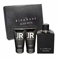 John Richmond Set John Richmond: Black Metal Natural Cleansing Shower Gel 50ml & Black Metal Body Lotion 50ml & Black Metal Eau De Parfum For Men 100ml