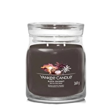 Yankee Candle Aromatic Candle Signature Glass Medium Black Coconut 368 G