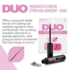Ardell Duo Rosewater & Biotin Striplash Adhesive Dark - Adhesive For False Eyelashes With A Brush 5 G
