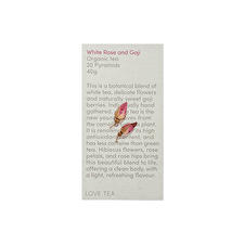 Love Tea Organic White Rose And Goji Tea X 20 Pyramids